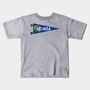 Nevada Flag Pennant Kids T-Shirt